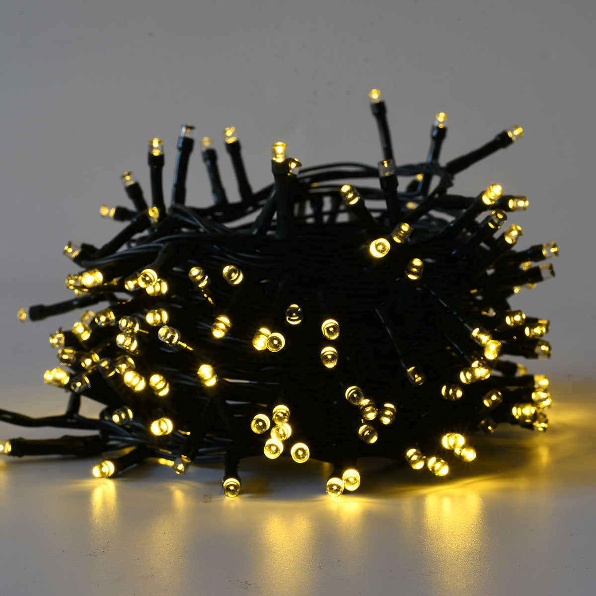 CATENA LUMINOSA LED CLUSTER 480 LUCI GIALLE INTERMITTENTI PER INTERNI ED ESTERNI - 14,4 METRI DI PURA MAGIA