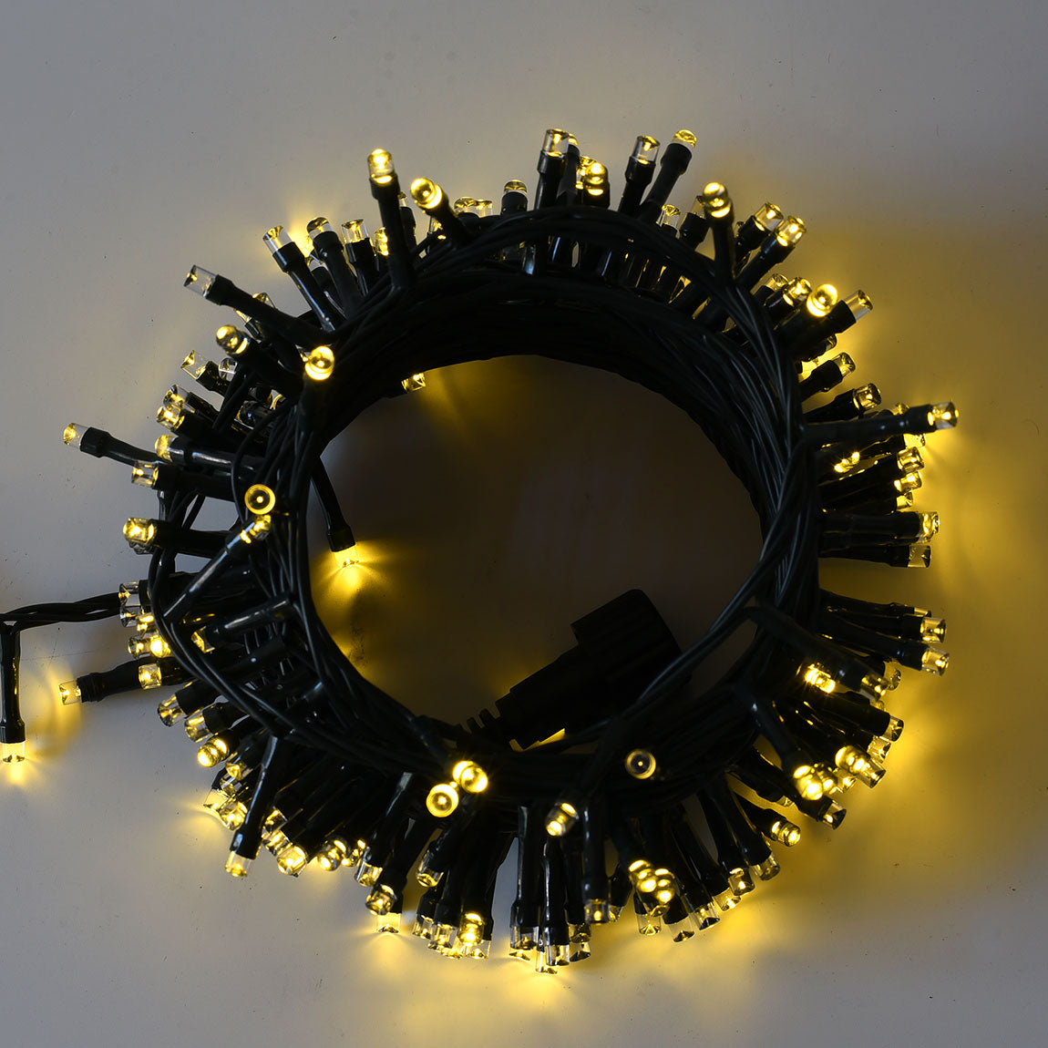 CATENA LUMINOSA LED CLUSTER 480 LUCI GIALLE INTERMITTENTI PER INTERNI ED ESTERNI - 14,4 METRI DI PURA MAGIA
